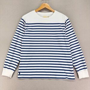 Polo Ralph Lauren T-Shirt Youth L White Blue Striped Long Sleeve Cotton